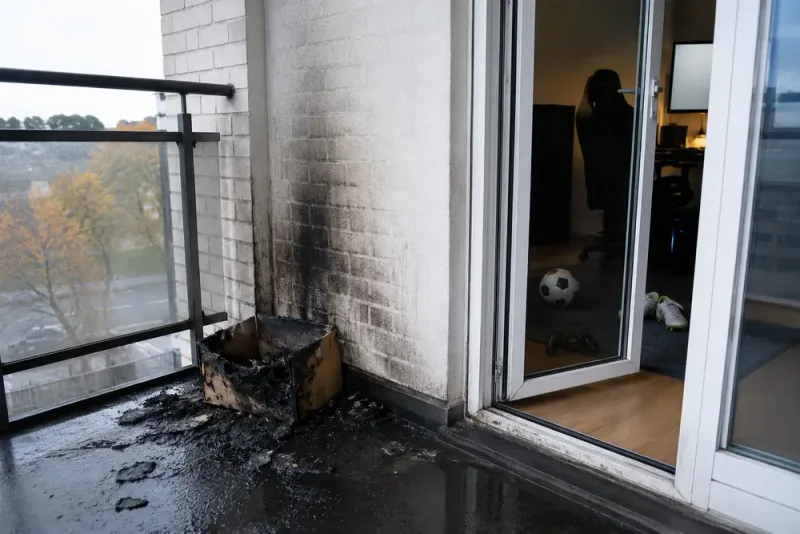 Fotbollsproffs åtalas efter brand på balkong