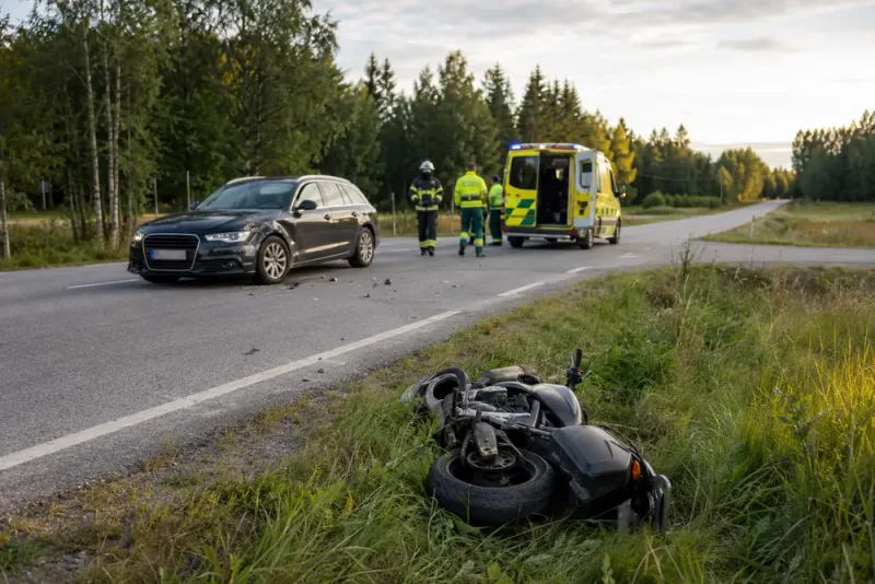 Motorcyklist till sjukhus efter kollision i Yttersjö
