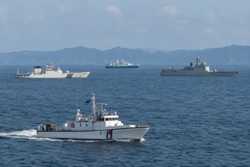 Kinesiska fartyg ökade kraftigt runt Taiwan