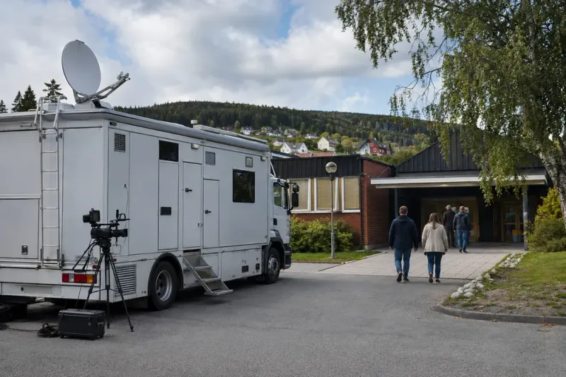 Valbussen når Bräcke under förtidsröstningen