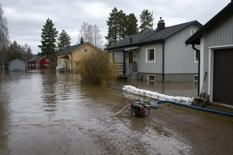Översvämningar i Boden har drabbat flera fastigheter