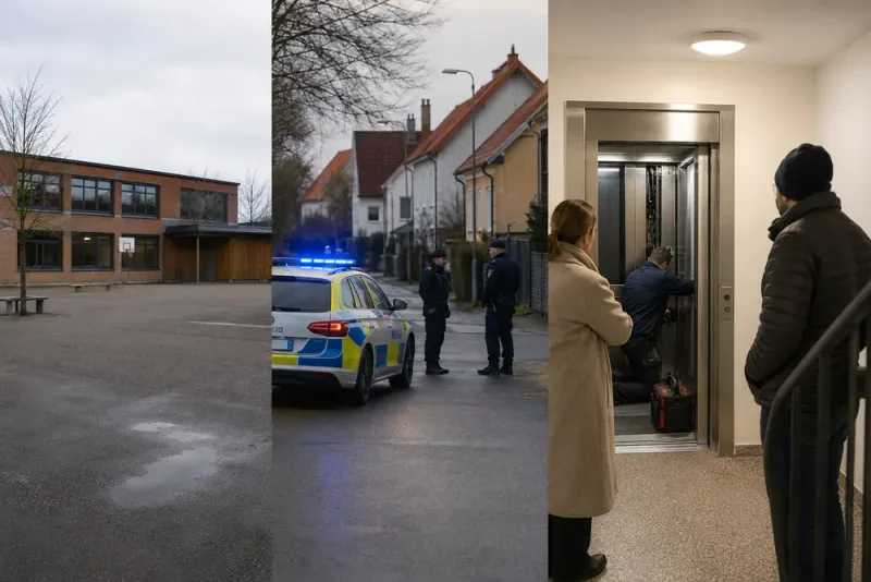 Skolavveckling, polisskjutning och hissproblem i Skåne