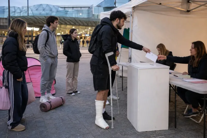 SSU hann först när förtidsröstningen öppnade i Malmö