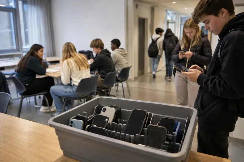 Ungdomars skärmtid väcker oro efter mobilförbudet