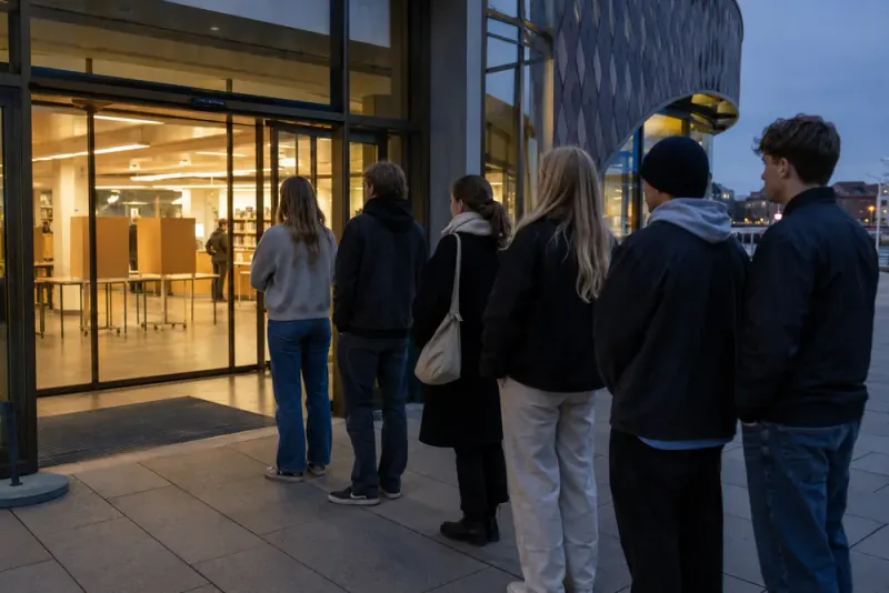 MUF köade före gryningen för första rösterna