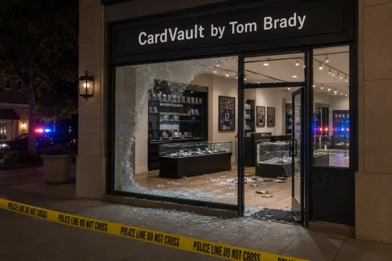Inbrott i Tom Bradys nya kortbutik