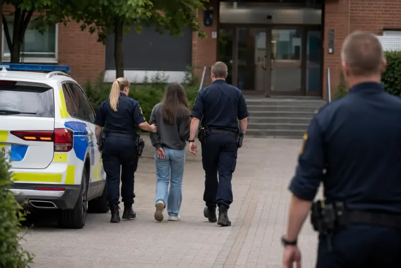 Flicka gripen på gymnasieskola i Lund