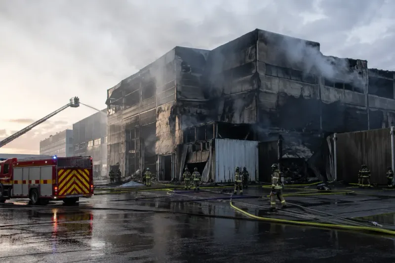 Stor industribrand i Göteborg under kontroll