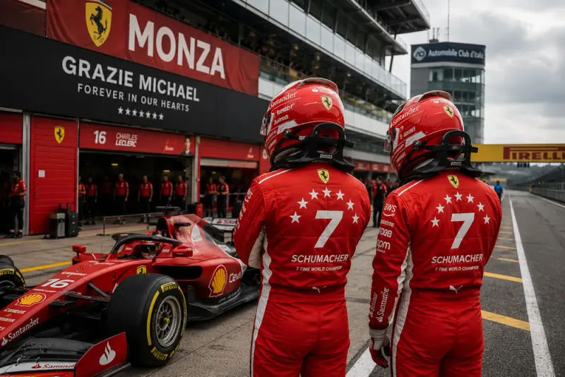 Ferrari hedrar Michael Schumacher på Monza
