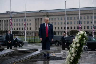 Donald Trump väljer Pentagon på 25-årsdagen