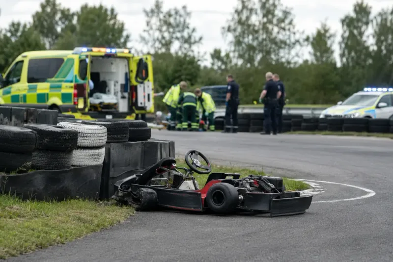 Förare allvarligt skadad i gocartolycka