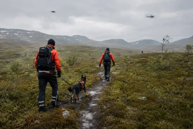 Stor sökinsats efter försvunnen vandrare i Krokom