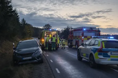 Person påkörd utanför Fritsla förd till sjukhus