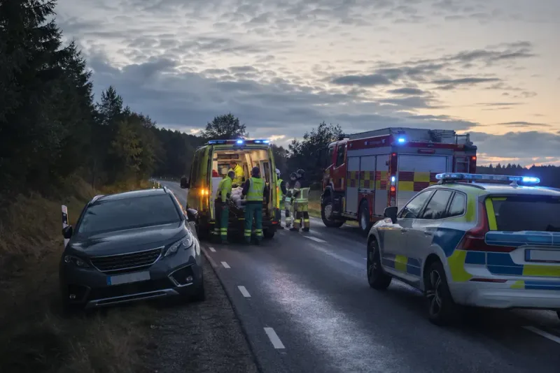 Person påkörd utanför Fritsla förd till sjukhus