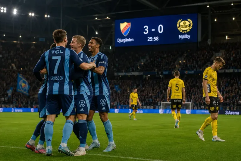 Djurgården rivstartade mot mästarna Mjällby