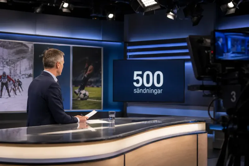 Mats Nyström firar 500 sändningar i Sportspegeln