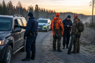 Polisen kontrollerade jägare när älgjakten startade