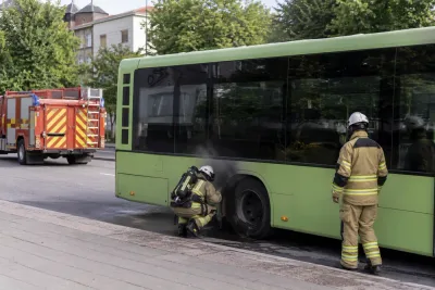 Bussbromsar började brinna i Lund