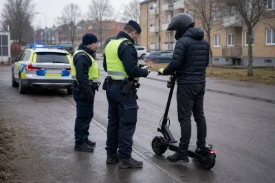 Elsparkcyklist misstänks för grov olovlig körning