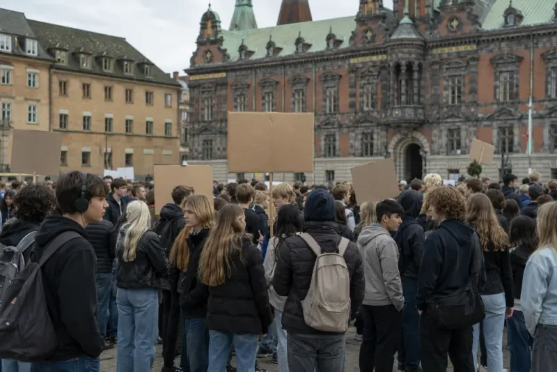 Hundratals elever strejkar mot möjlig utvisning