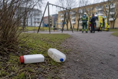 Barn fick frätskador efter kontakt med flaskor