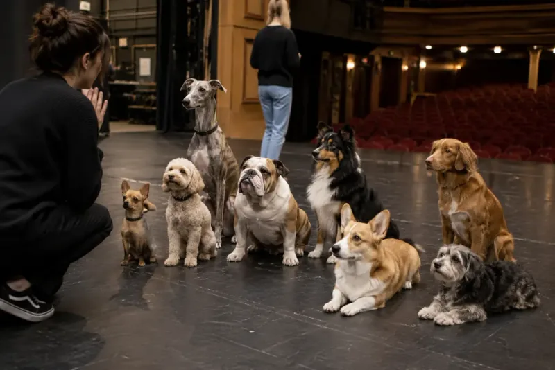 Åtta hundar får scenroller i Legally Blonde