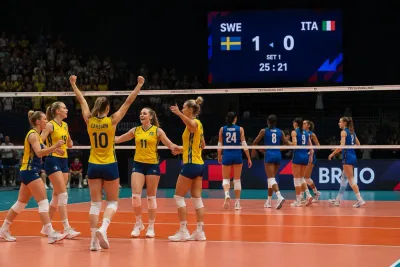 Sverige tog första set mot Italien