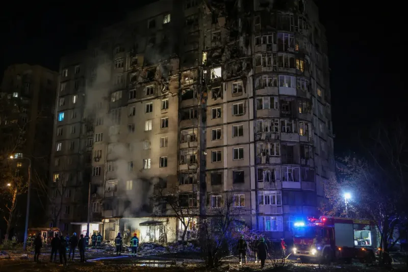 Åtta skadade när bostadshus träffades i Odessa