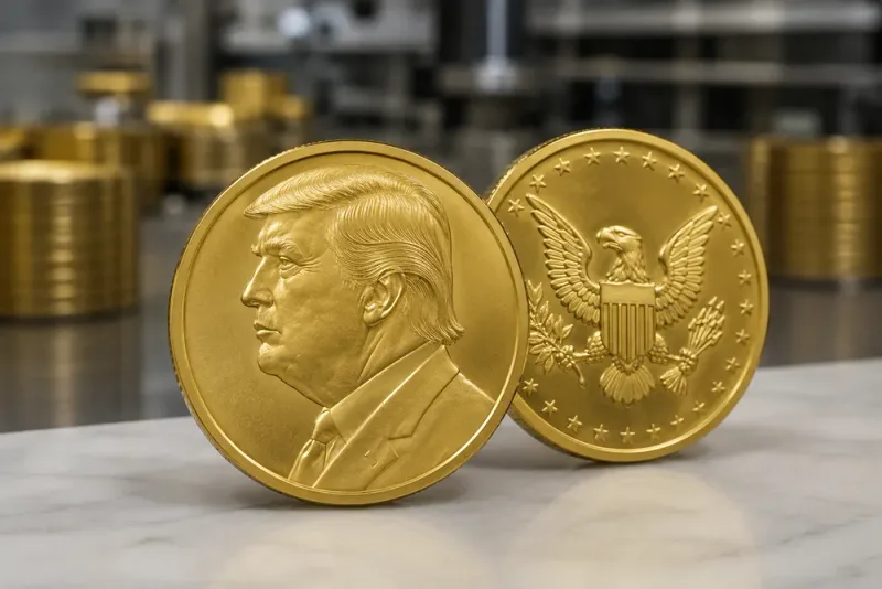 Trump pryder nytt amerikanskt jubileumsmynt