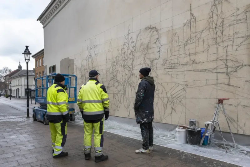 Kommunens sanerare tog muralmålning för klotter