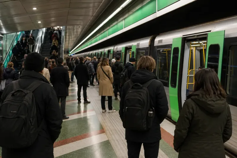 Tunnelbanestopp slår mot alla gröna linjer