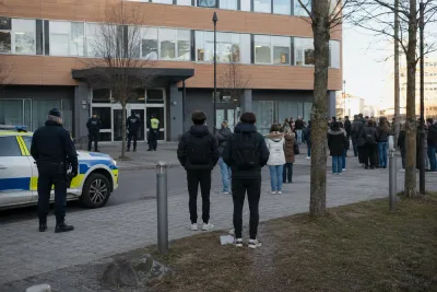 Gymnasieskola utrymd efter hot mot personer