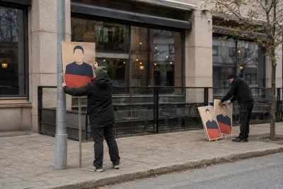 Restaurang tvingades ta ner valinspirerade reklamskyltar