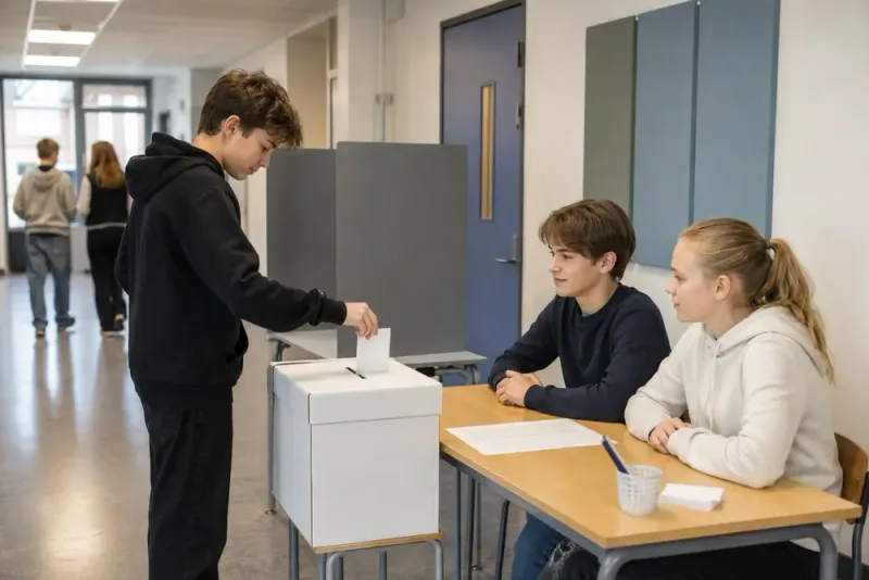 Elever testar riksdagsvalet på Ydreskolan