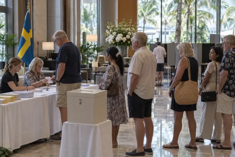 Utlandssvenskar i Pattaya röstar med migration i fokus