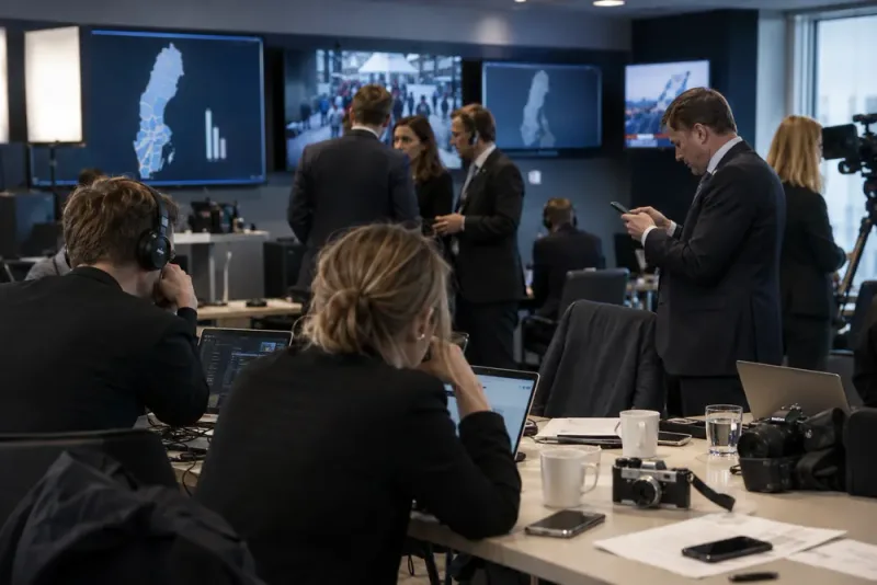 Partiledarna visar valspurten bakom kulisserna