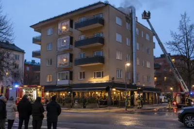 Boende evakuerades efter restaurangbrand i Gävle