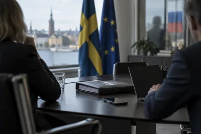 Gellerbrant försvarar sambo efter uppgifter om Ryssland