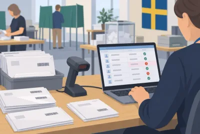 Valmyndigheten utreder tusentals felregistrerade förtidsröster