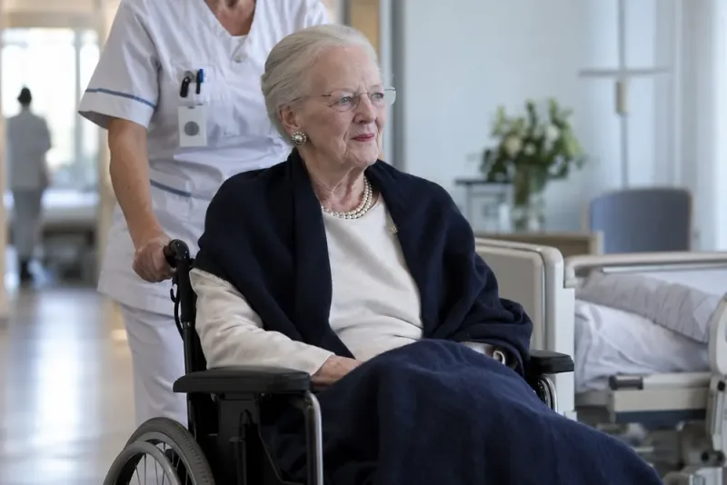 Blodpropp stoppar Margrethe från kung Haralds begravning