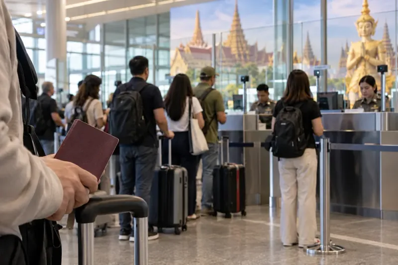 Thailand halverar visumfri turistvistelse från 15 september