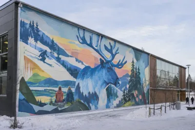 18 meter bred muralmålning färdig i Malå