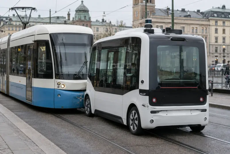 Västtrafik avslutar självkörande busstest efter olycka