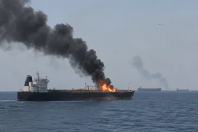 USA förstörde fem iranska oljetankrar