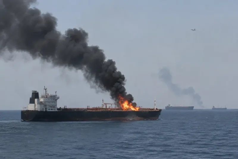 USA förstörde fem iranska oljetankrar
