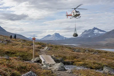 Helikopterlyft påverkar vandringsleder i Jämtlandsfjällen