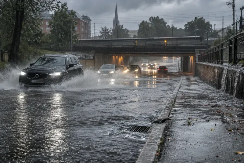 SMHI varnar för kraftigt regn söder om Gävle