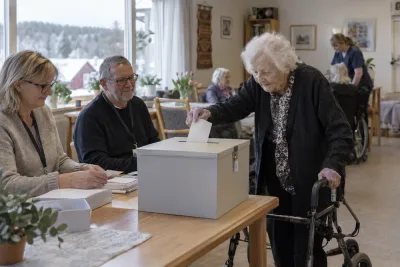 101-åriga Ylva röstade när valbilen kom
