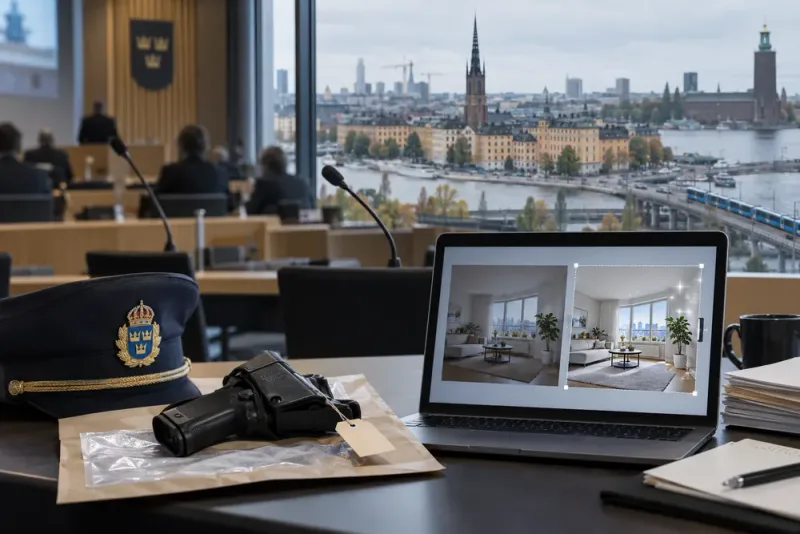 AI-bilder, polisvapen och politik präglade Stockholm