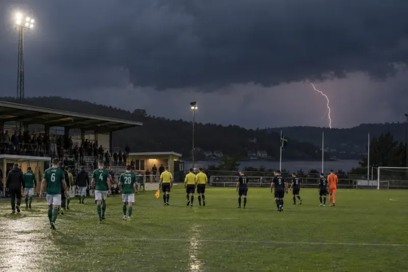 Åskoväder stoppade Ljungskile mot Norrby
